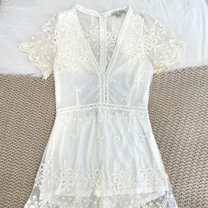 White Lace Romper